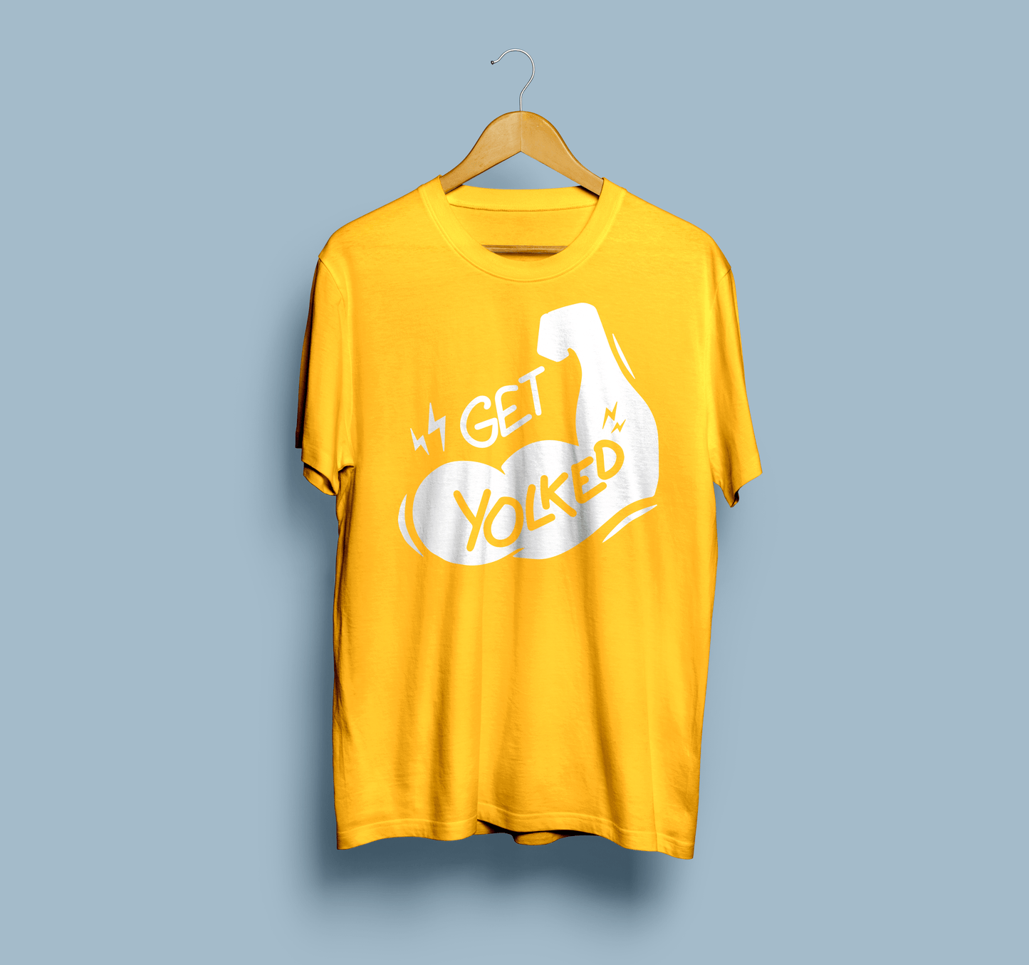 Get Yolked Arm Emoji T-Shirt