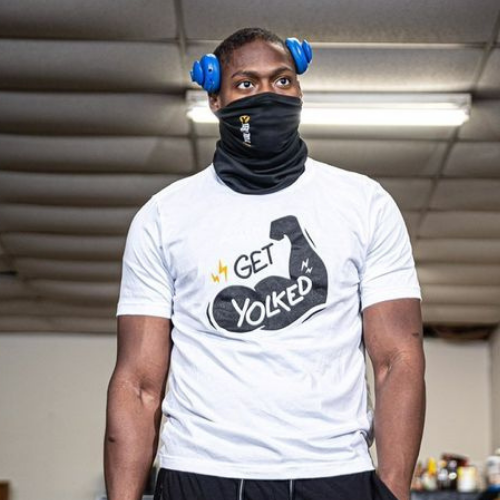 Get Yolked Arm Emoji T-Shirt