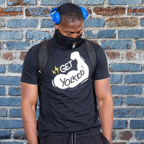 Get Yolked Arm Emoji T-Shirt