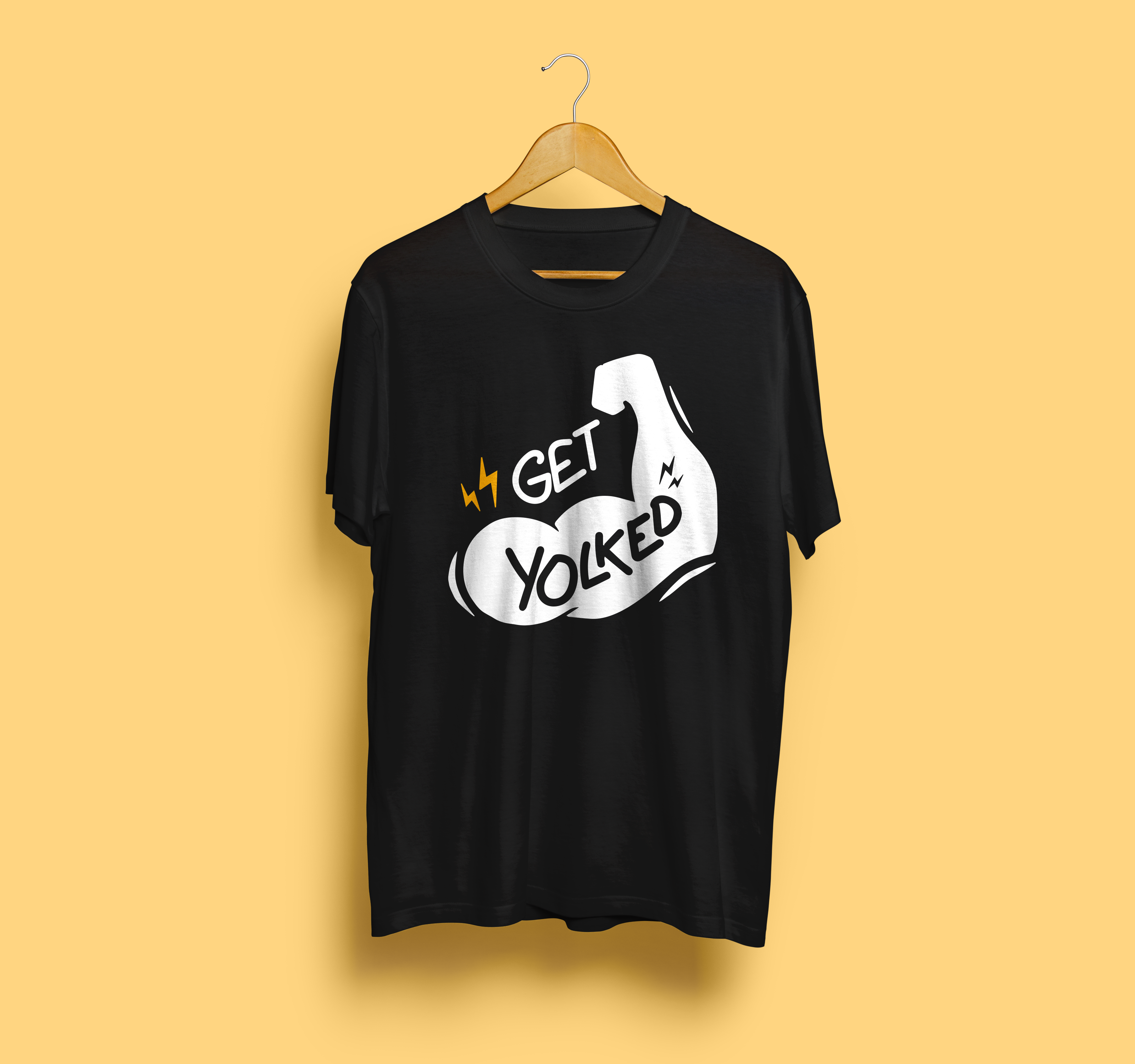 Get Yolked Arm Emoji T-Shirt
